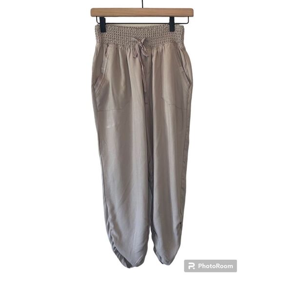 Rewash Juniors Size L Beige Elastic Drawstring Waist Rayon Jogger Pants - Picture 1 of 6